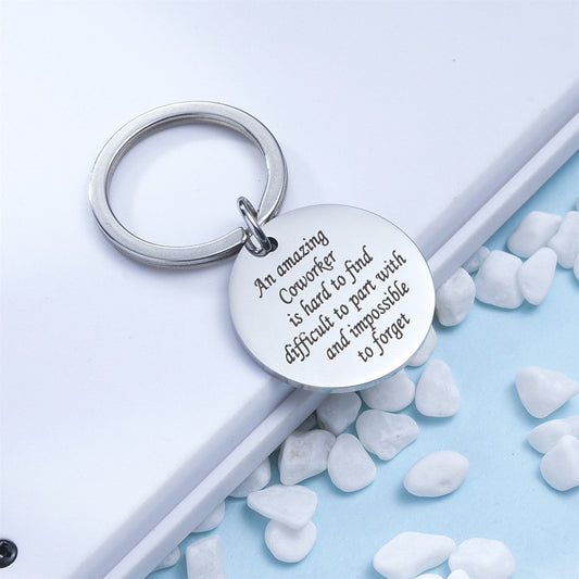 Thanksgiving Lettering Stainless Steel Keychain