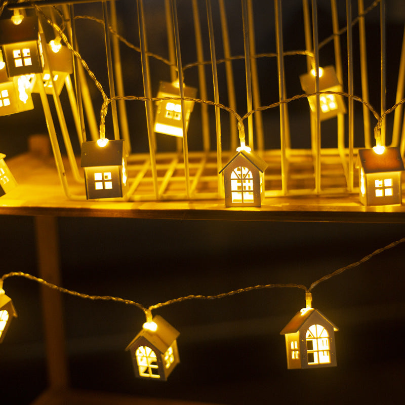 New House Shape LED String Lights Christmas Decoration