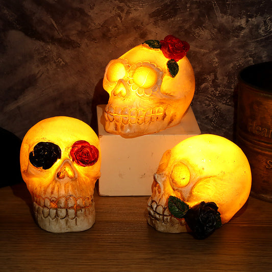 Skull Lamp Light Haunted House Halloween Party