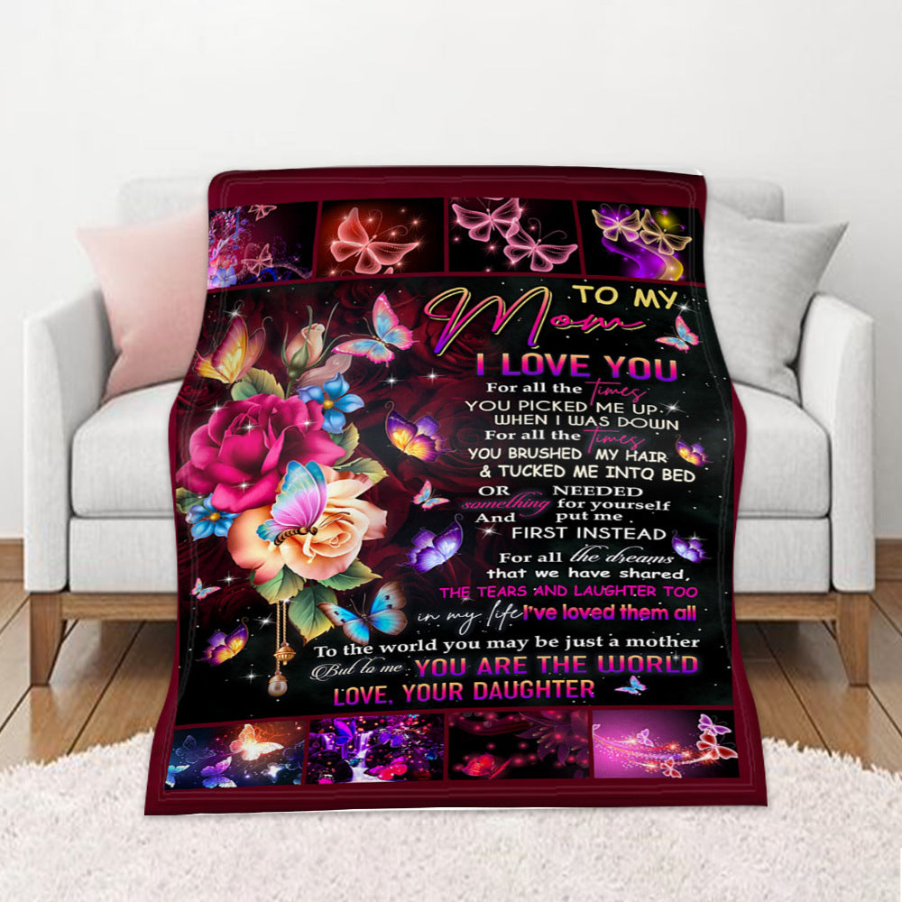 Thanksgiving Parents Letters Warm Sofa Cover Digital Printing