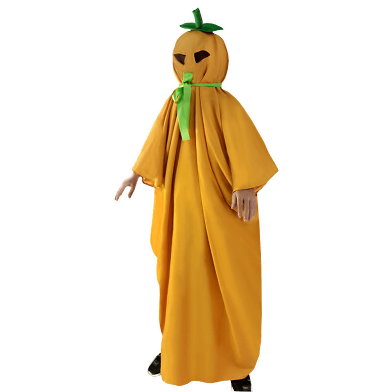 Children's Halloween Costume Pumpkin Cloak