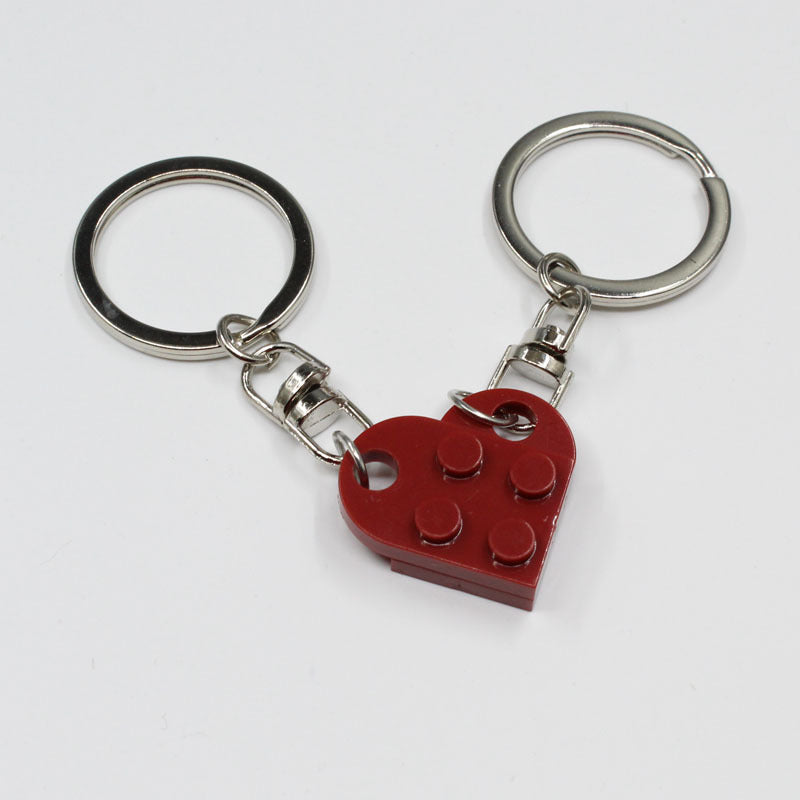 New Heart Key Chain Valentines Day Gift Split Key