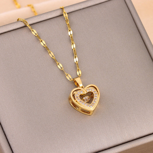 Valentines Day Gift Double-layer Smart Love Necklace