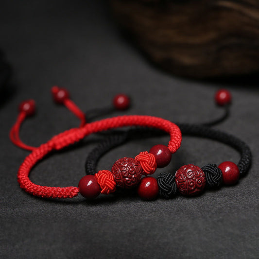 Cinnabar Zodiac Year Red Rope Braided Bracelet