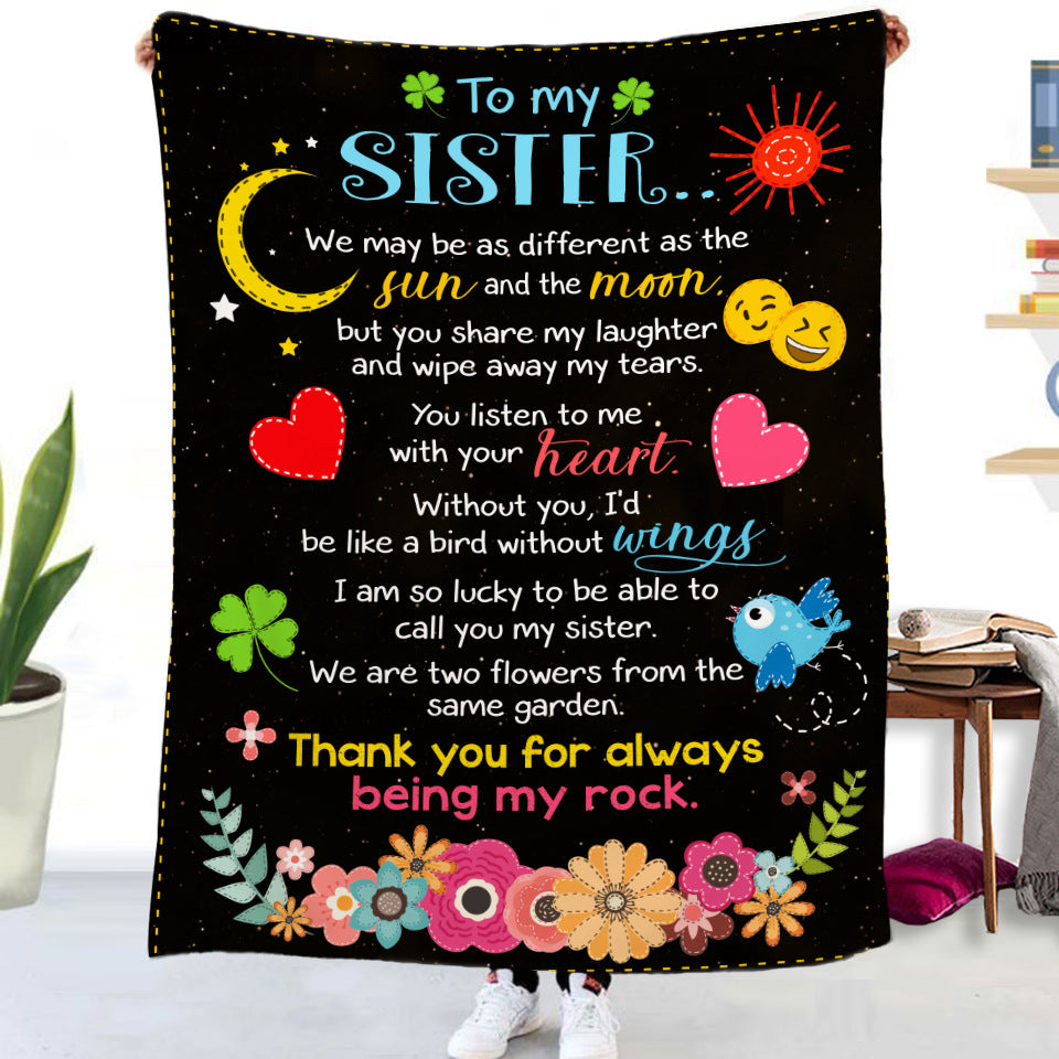 Send Gifts Gifts Sister Series Double-sided Flannel Blankets Air Conditioner