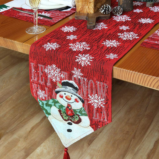 Christmas Tablecloth Decorations For Home Table Xmas