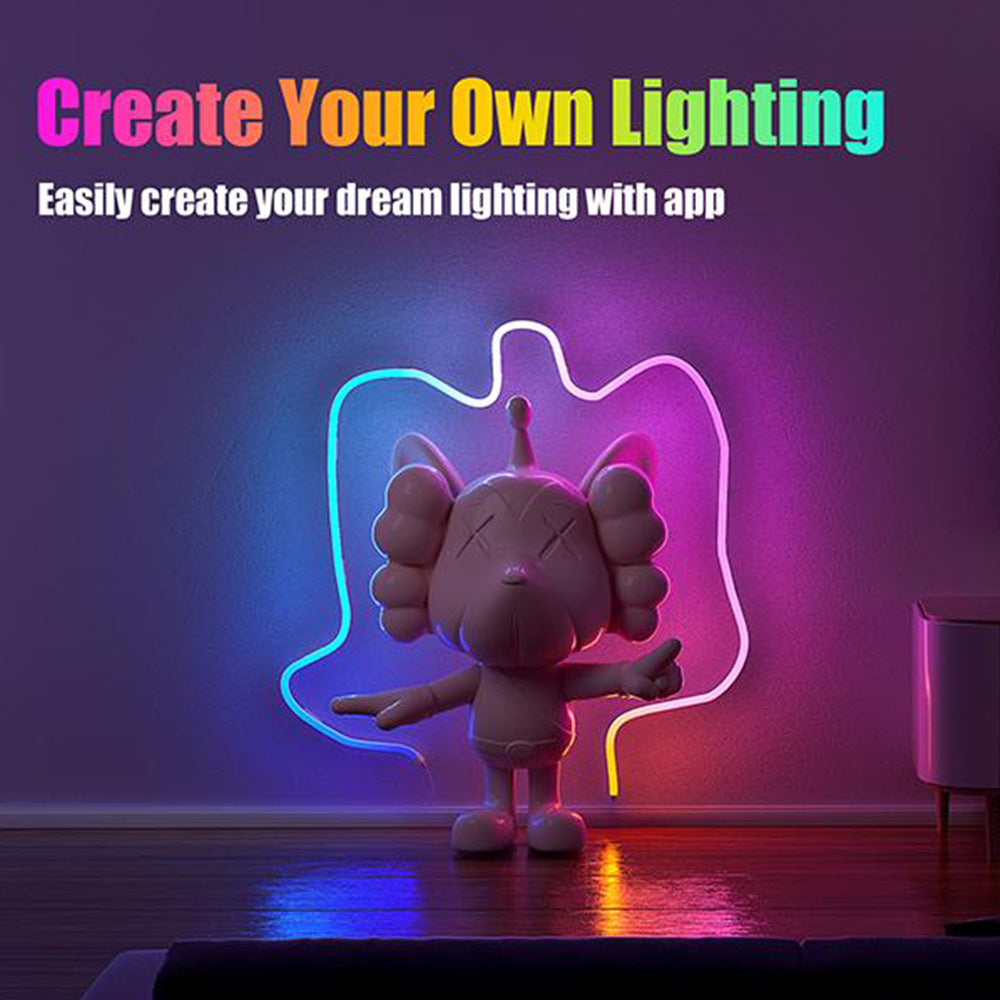 WiFi Smart DIY Modeling Music Neon Light With Music Light Bar