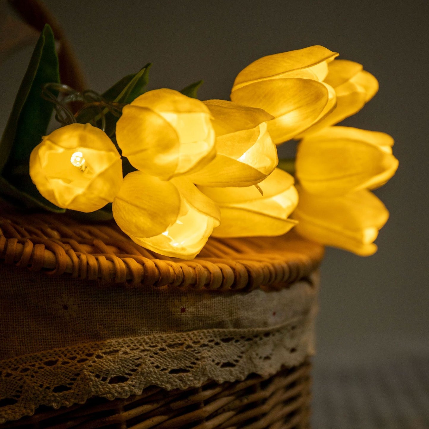 Led Lighting Chain Simulation Tulip Bridal Bouquet