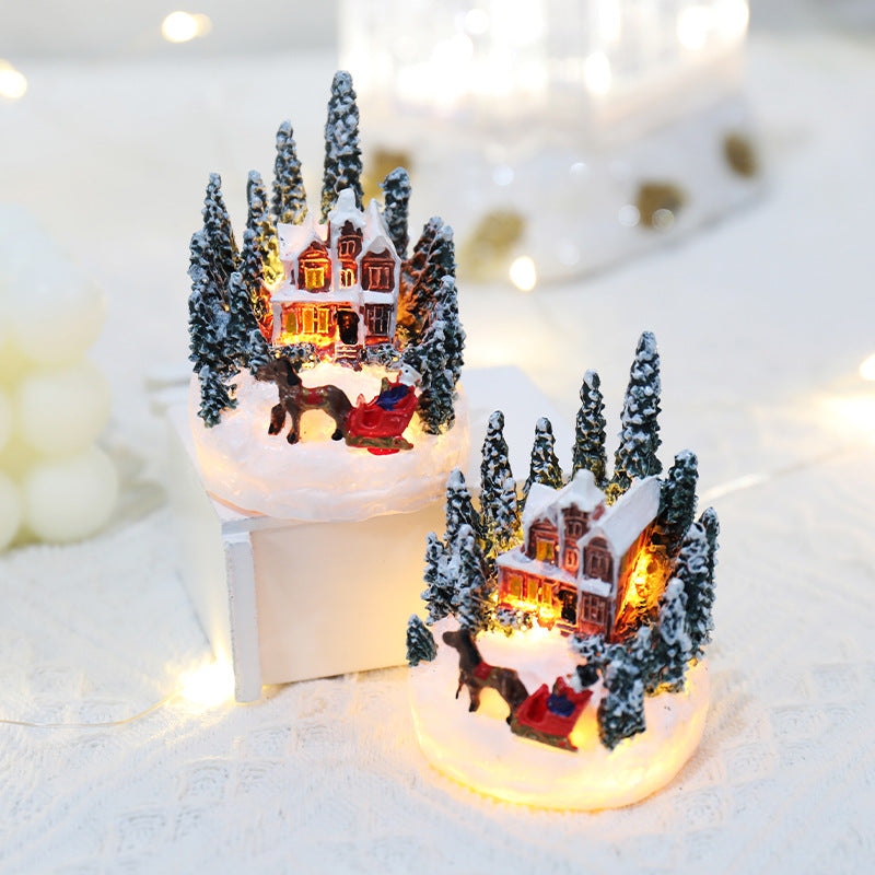 Christmas Decorations Resin House Gifts