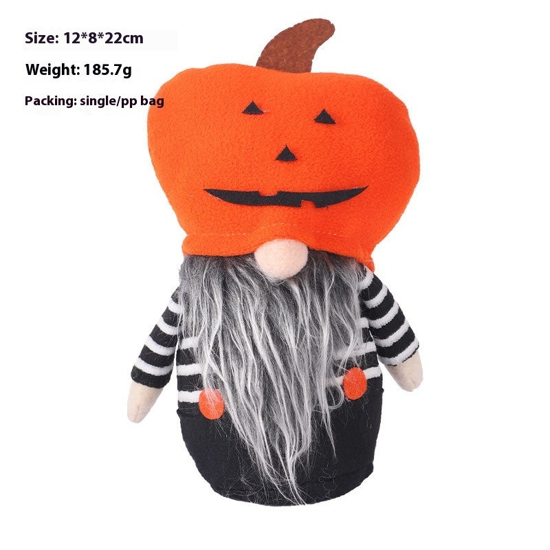 Halloween Decorations Monster Pumpkin Hat Doll Ornaments