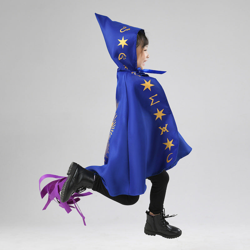 Halloween Children's Cloak Wizard Wizard Party Gathering Clothes Dress Up