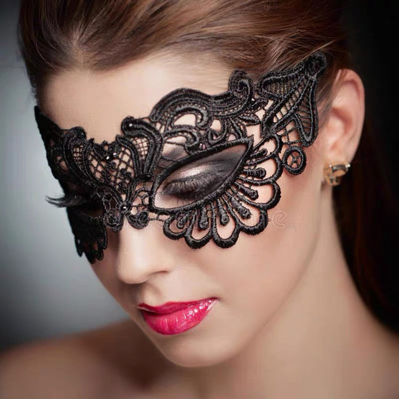 Halloween Adult Princess Masquerade Golden Lace Mask Bronzing Half Face Eye Mask For Women