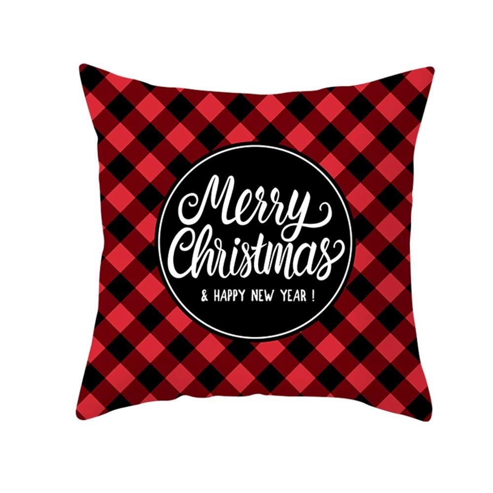 Modern New Polyester Pillowcase Lattice Deer Christmas Gift