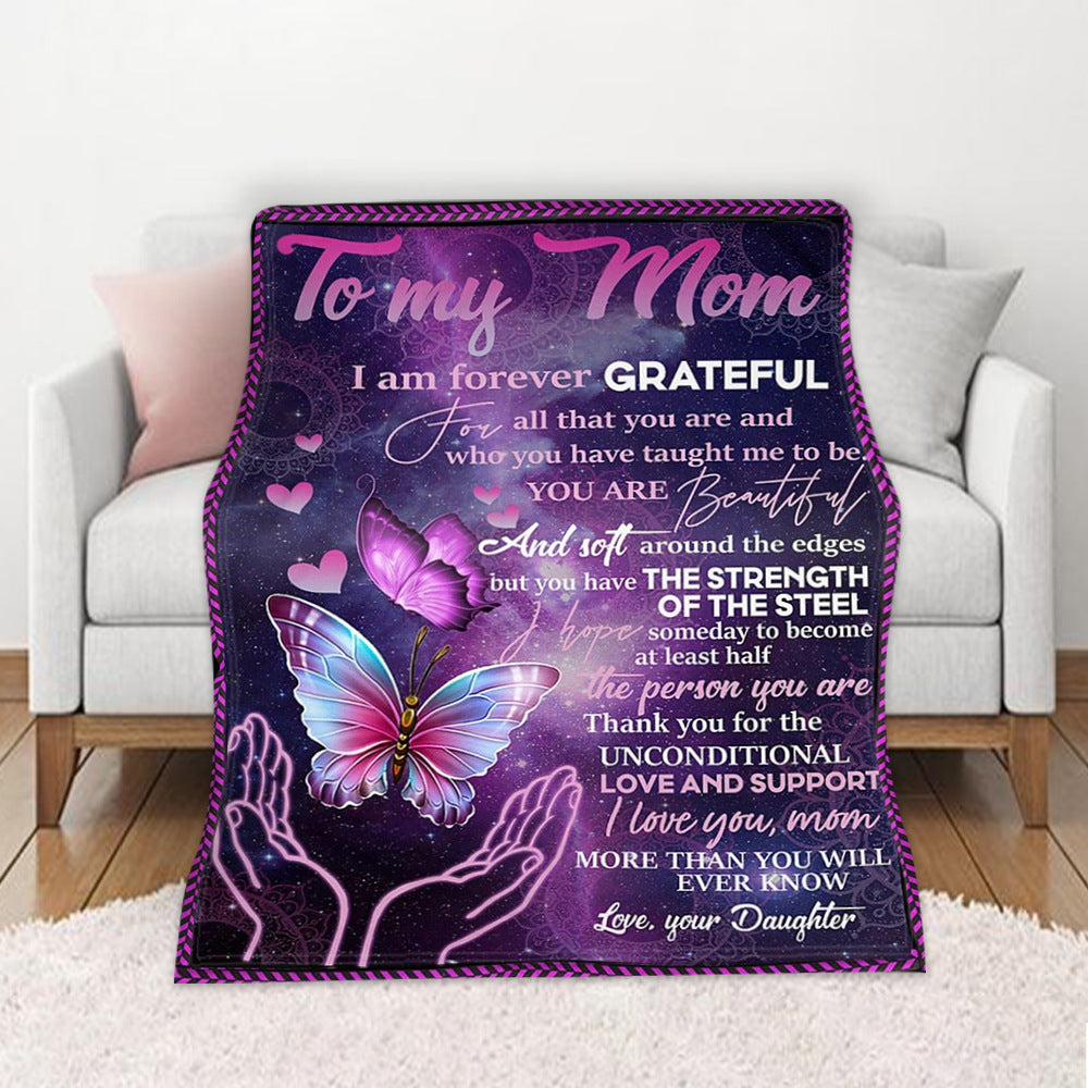 Thanksgiving Parents Letters Warm Sofa Cover Digital Printing