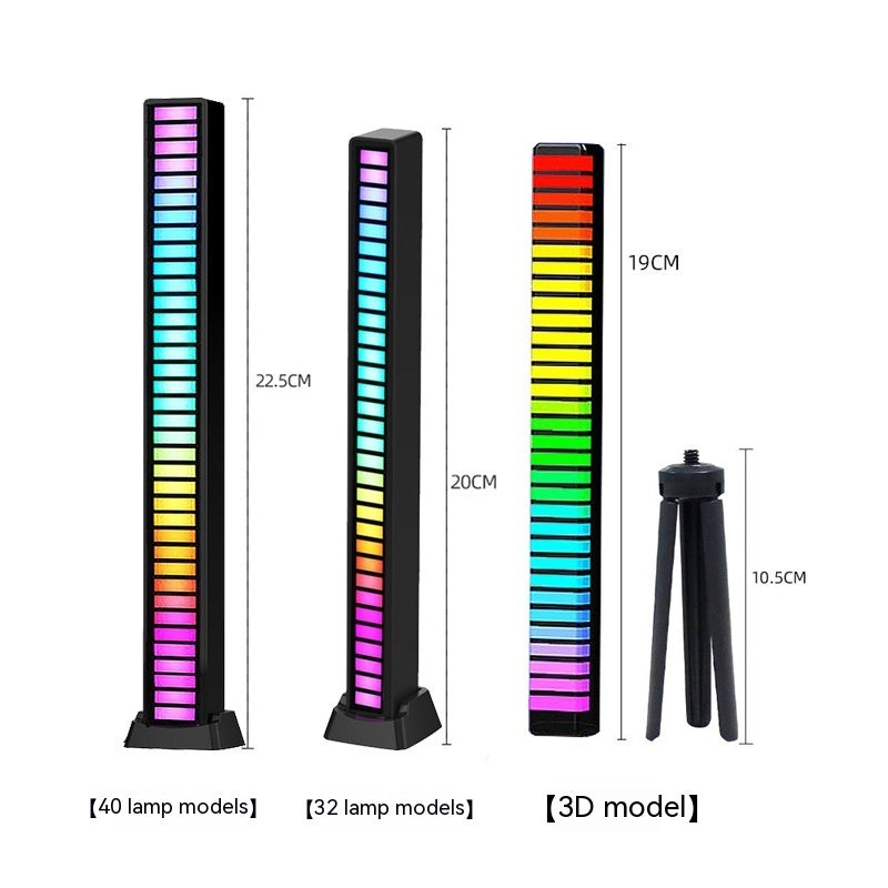 Led Sound Control Light Bar RGB Ambient Pickup Rhythm Lamp