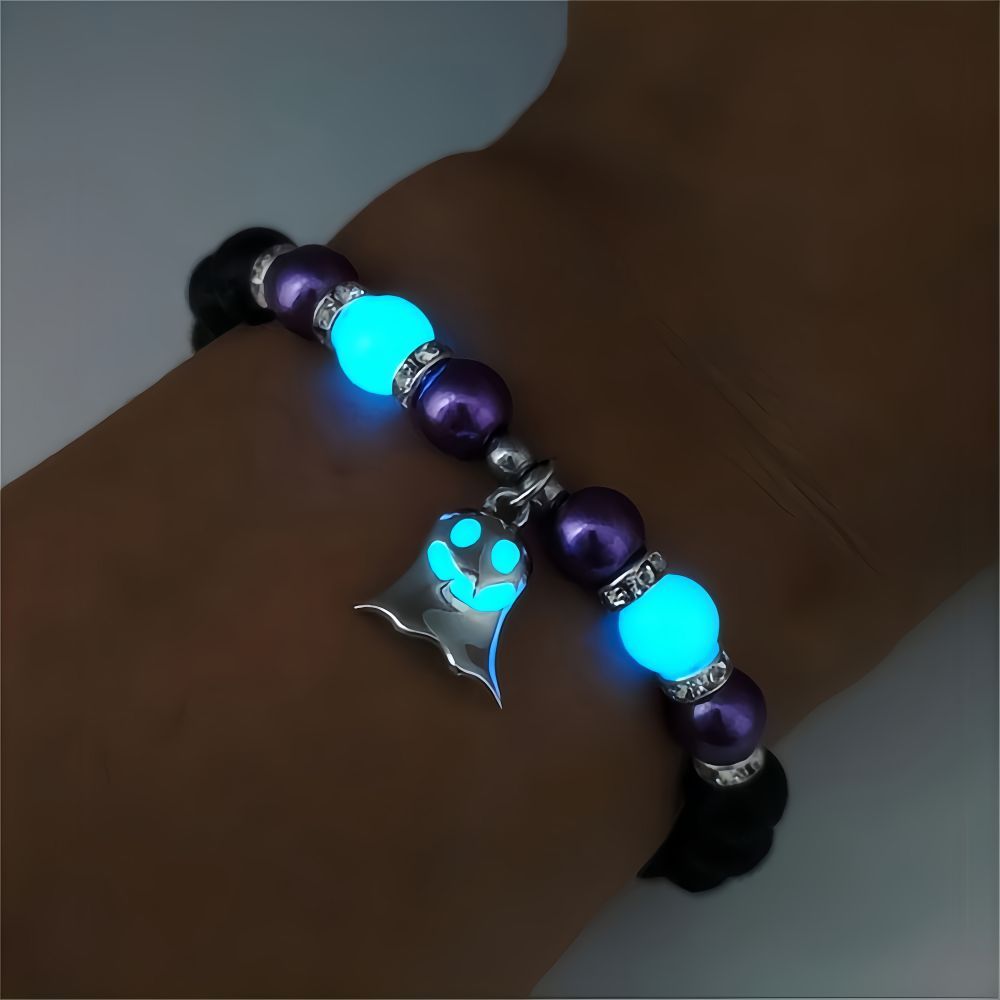 Halloween Gift Luminous Little Ghost Natural Volcano Bracelet