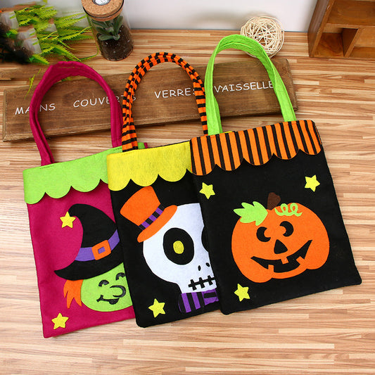 Halloween Decoration Pumpkin Nonwoven Candy Bag