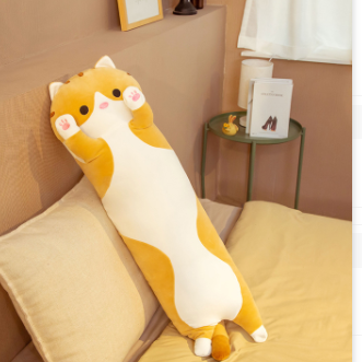 Cute Cartoon Long Pillow Plush Toy Bed Sleeping Pillow Doll Birthday Gift For Girls