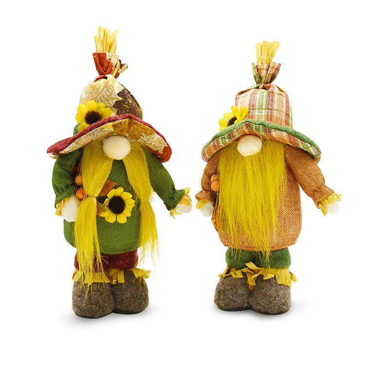 Thanksgiving Harvest Sunflower Gnome Faceless Ornament