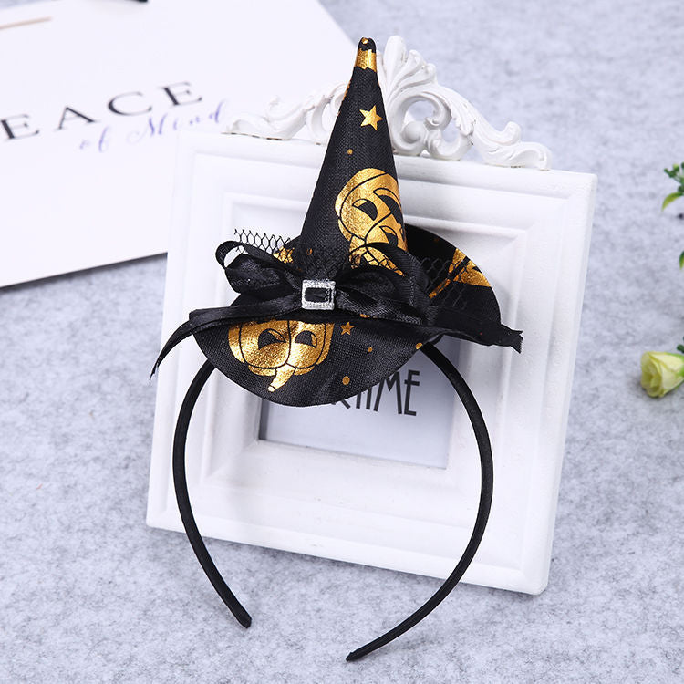 Halloween Witch Hat Headband Holiday Children Props Party Hair Accessories