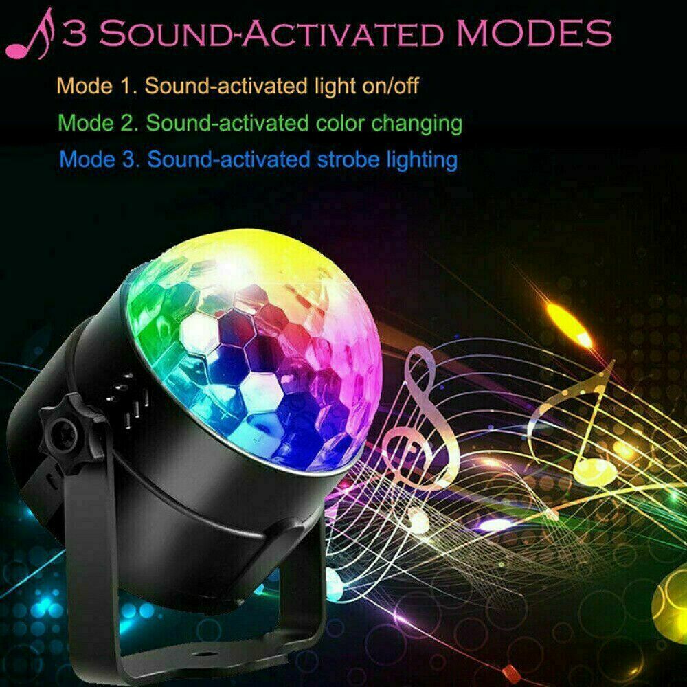 Disco Party Lights Strobe LED DJ Ball Sound