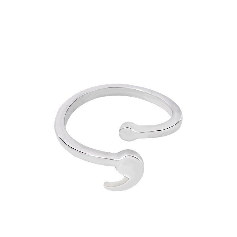 Simple Fashion Inspiration Ring Creative Semicolon Design