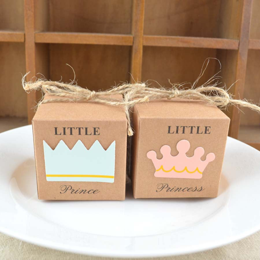 European Style Candy Antique Kraft Box Prince Princess Party Gift