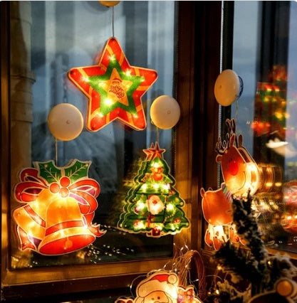 Santa Claus Led Suction Cup Window Hanging Lights