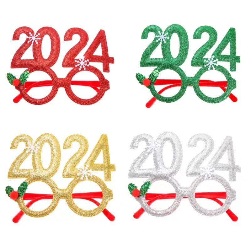 New Year Christmas Glasses Children Gift Party Decoration