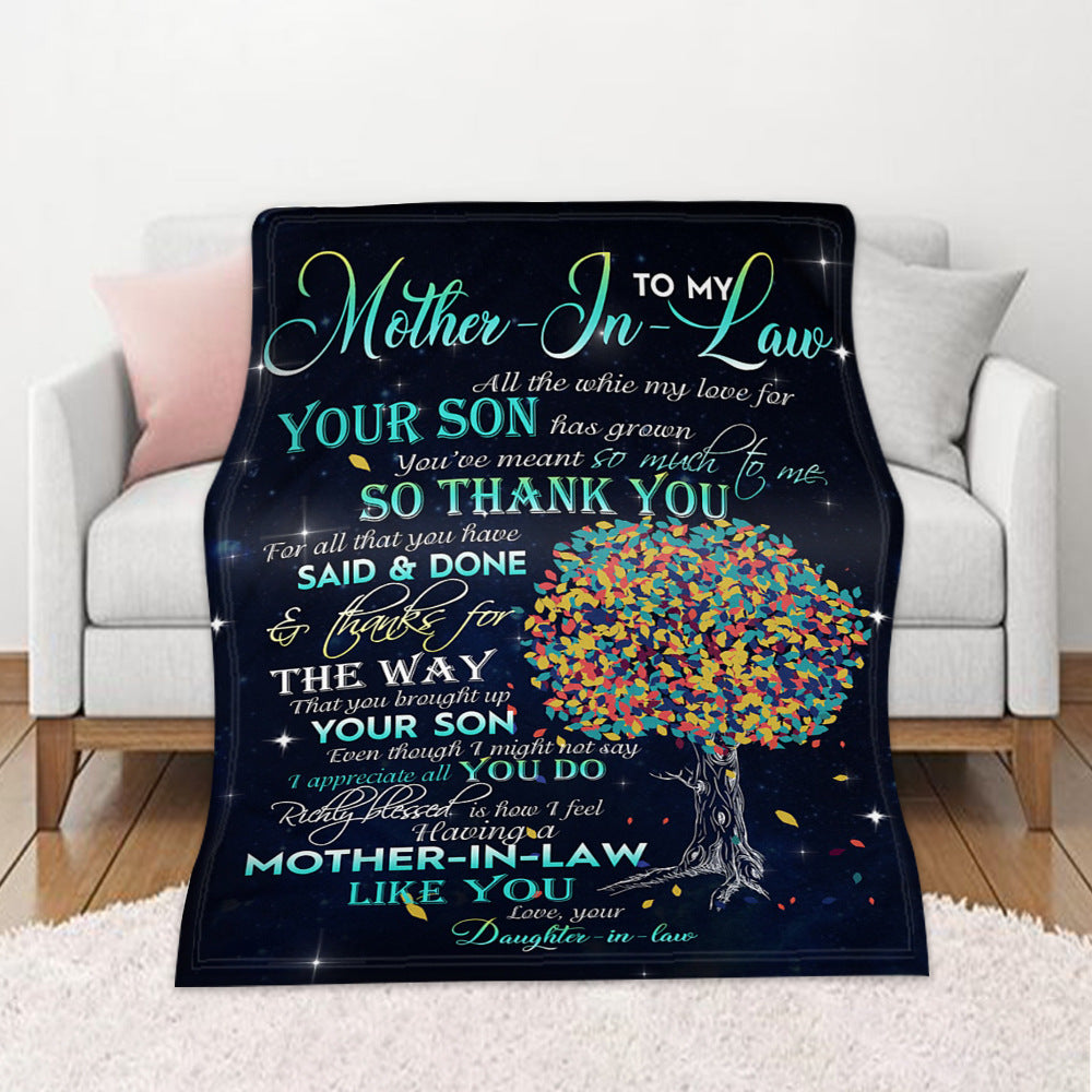 Thanksgiving Parents Letters Warm Sofa Cover Digital Printing