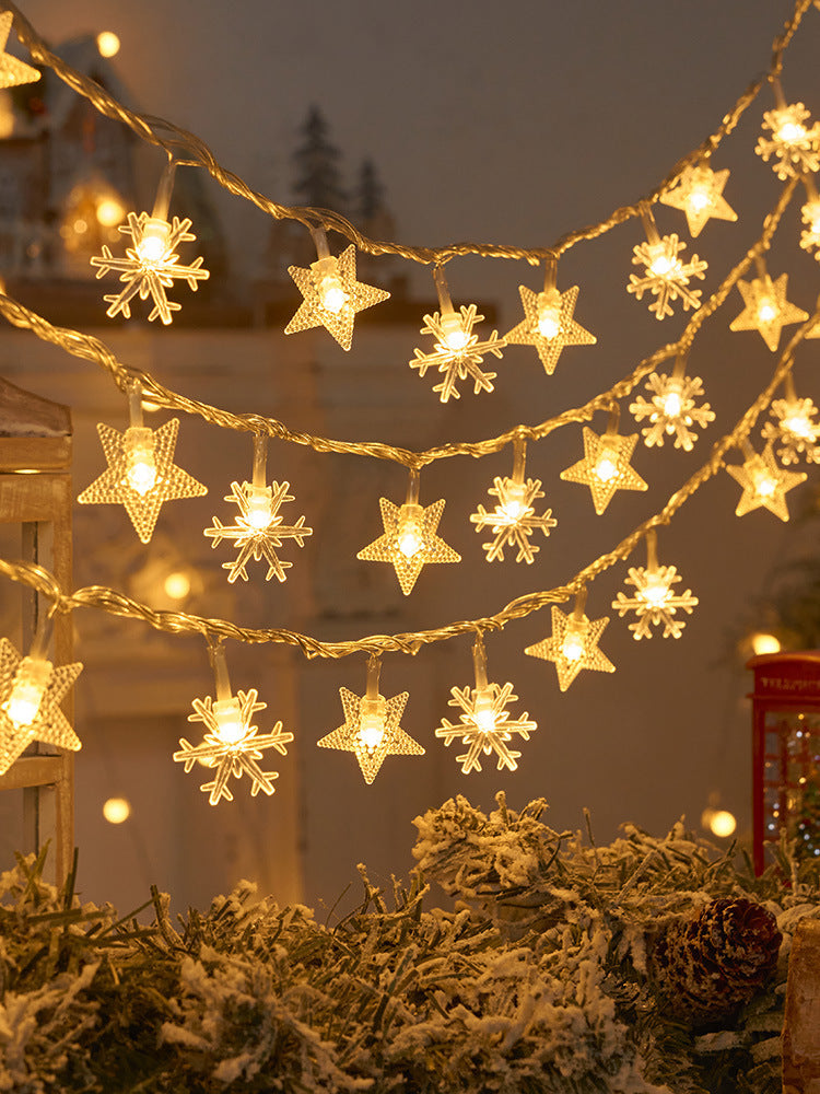 Snowflake String Light Garlands Ornaments Christmas