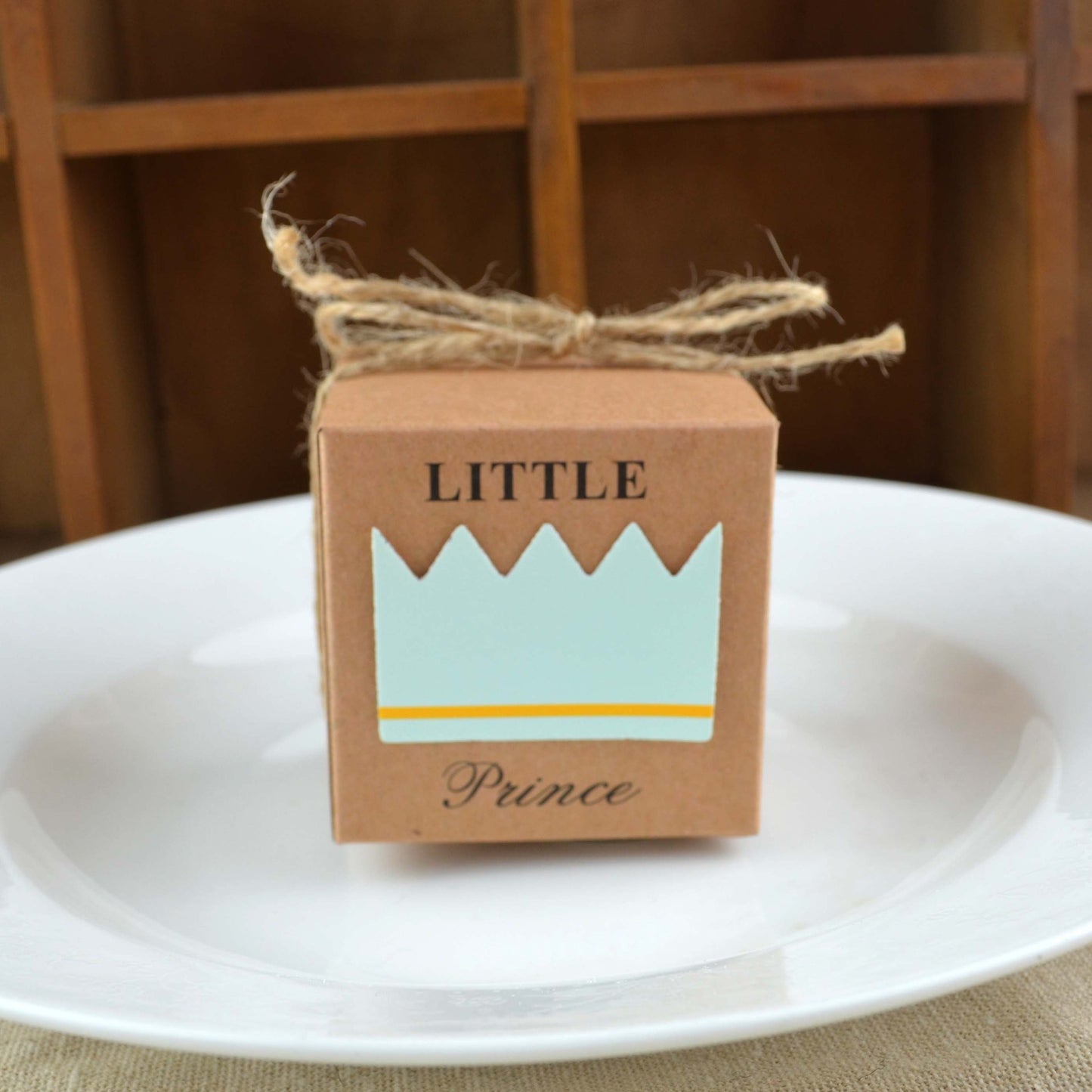 European Style Candy Antique Kraft Box Prince Princess Party Gift