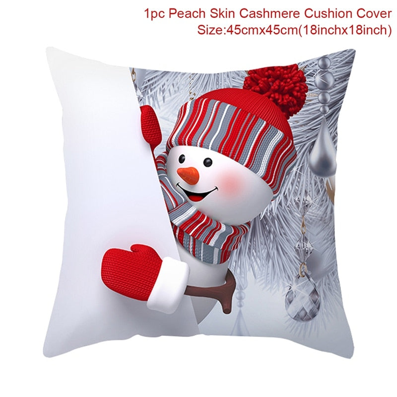 Snowman Christmas Cushion Cover