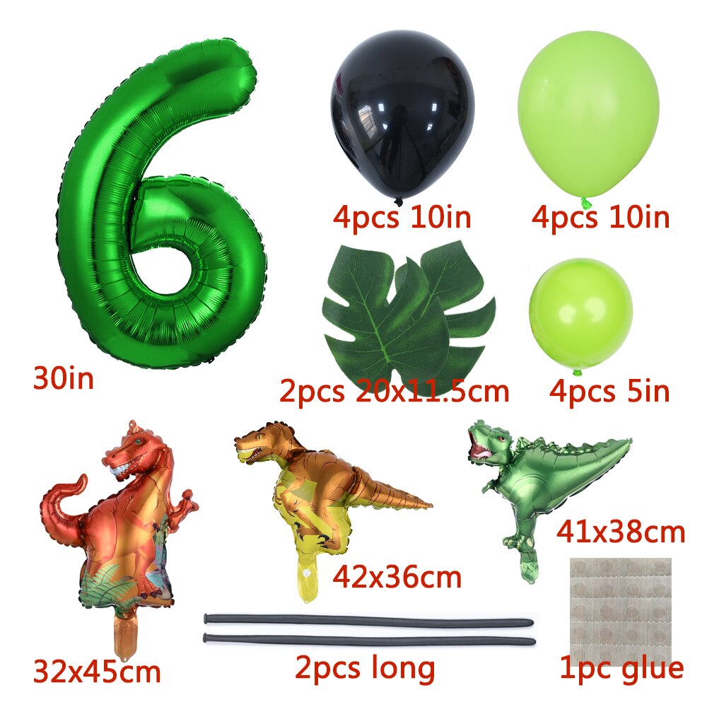 Tropical Jungle Party Balloons Mini Dinosaur Balloon