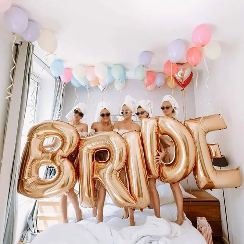Bride To Be Balloon Wedding Decorations Bride Letters Foil