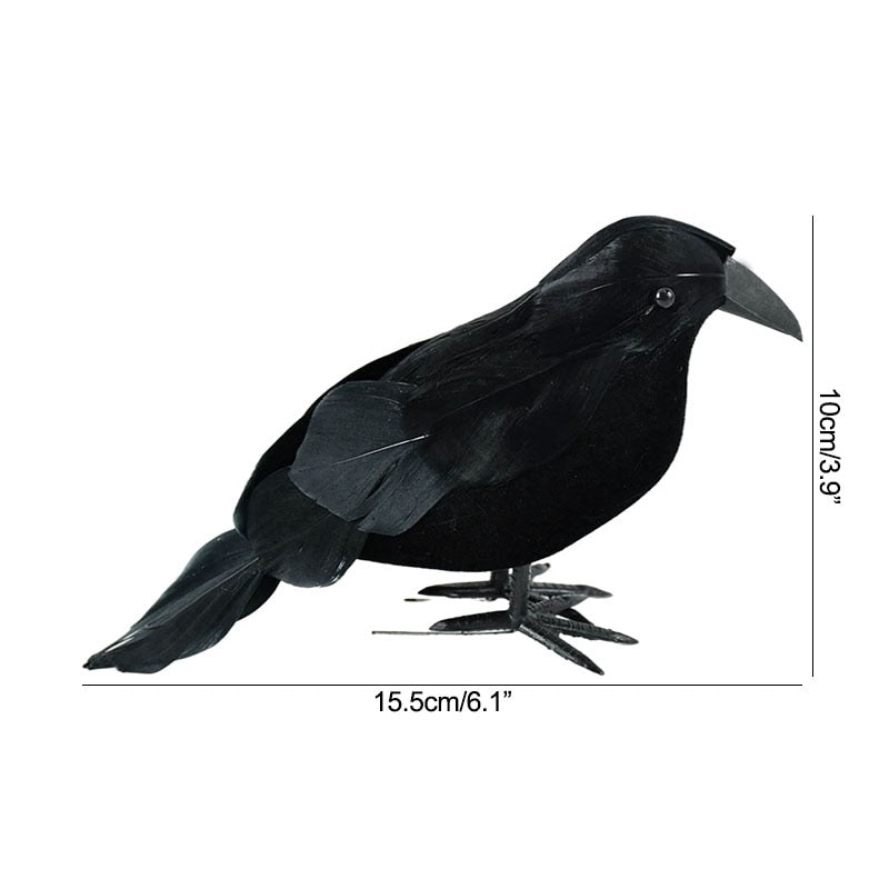 1piece Halloween Black Crow Model Simulation