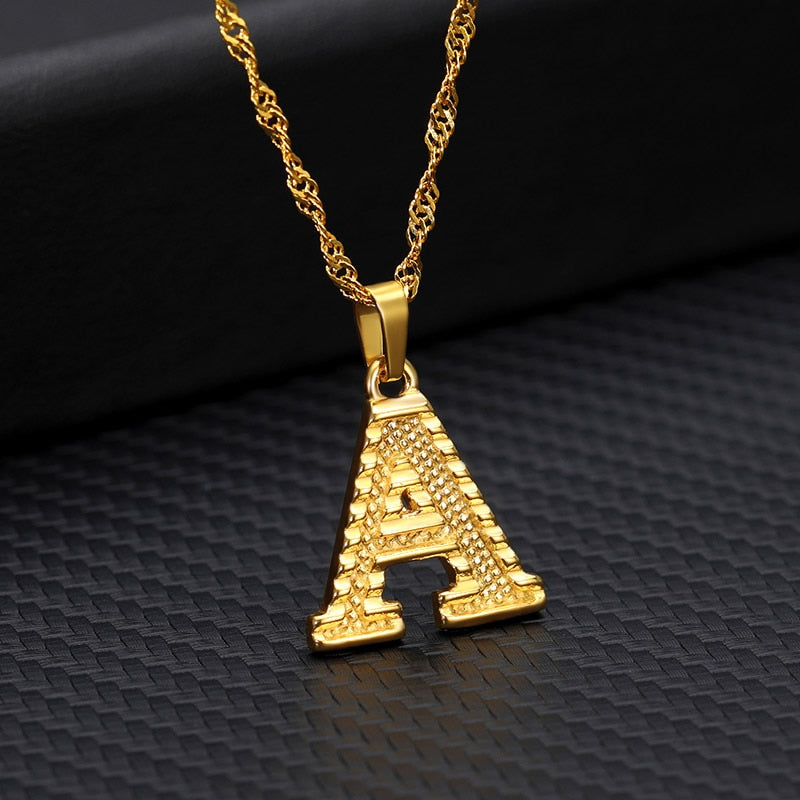 Capital Initial Letter Necklaces For Women