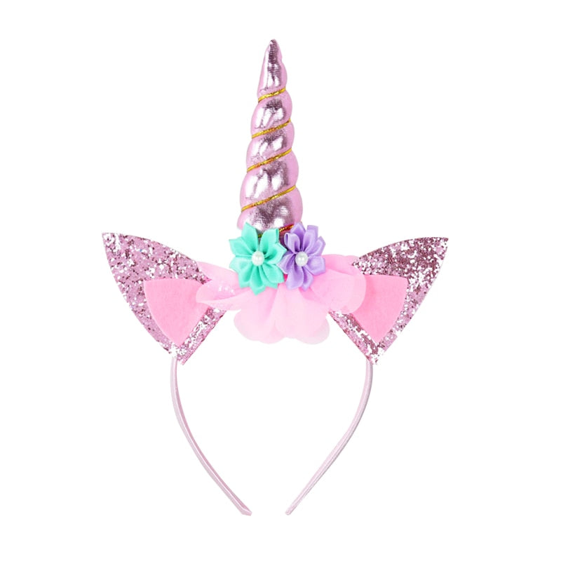 Kids Unicorn Headband Baby Shower Birthday Girl