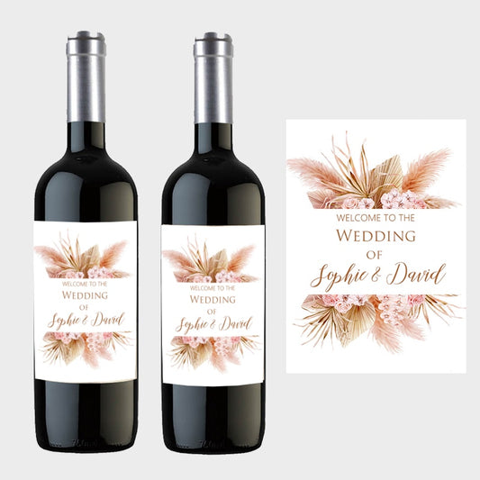 Pampas Grass Wine Bottle Wraps  Personal Decor