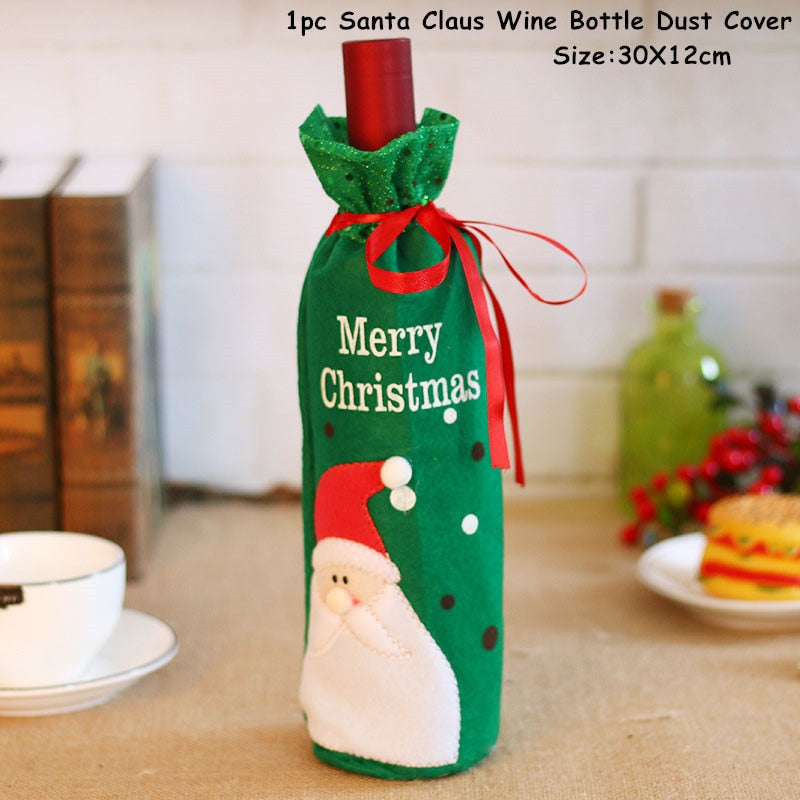 Wine Bottle Dust Cover Christmas Decoration