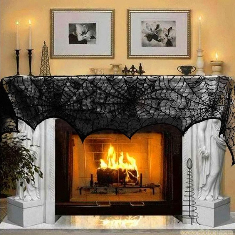 Halloween Decoration Lace Spider Web