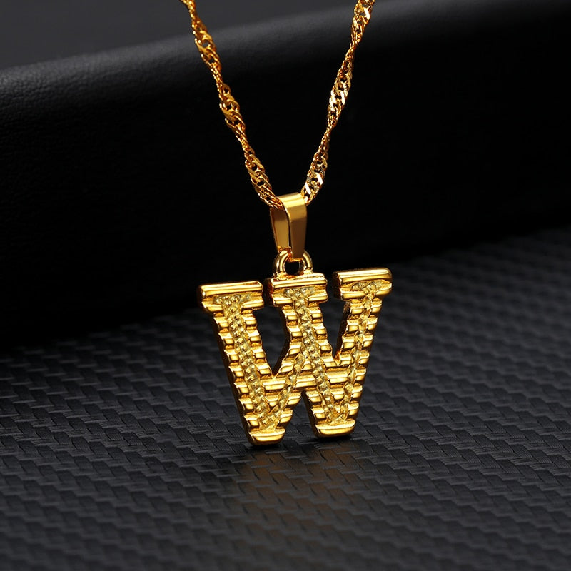 Capital Initial Letter Necklaces For Women