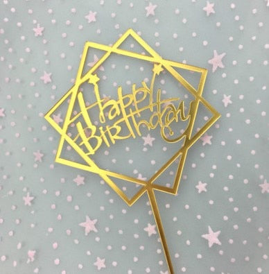 Creative Acrylic Cake Topper Happy Birthday Cake Toppers