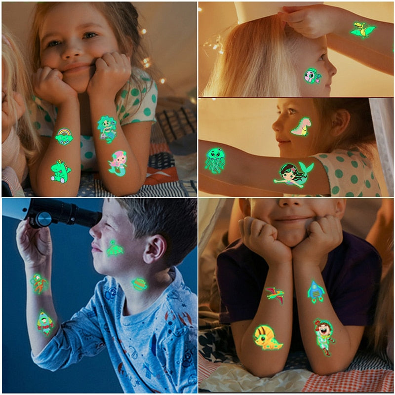 Luminous Tattoo Stickers Child Kid Temporary