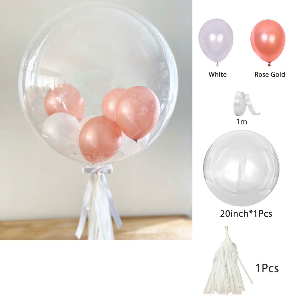Balloons Transparent PVC Balloon Feather Latex