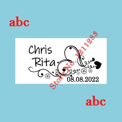 100 pcs Personalized Wedding bubble Labels