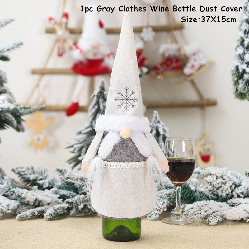 Wine Bottle Dust Cover Christmas Decoration