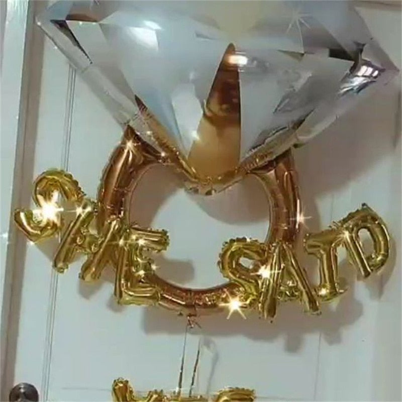Diamond Ring Balloon Helium Foil Balloons Wedding