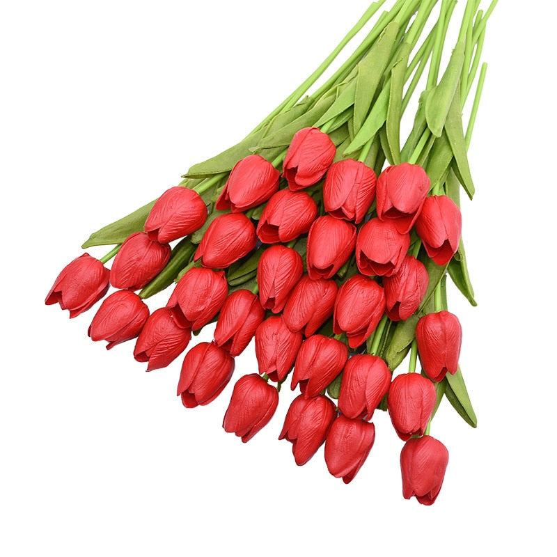 Tulips Artificial Flower Real Touch Tulipe Flowers Fake