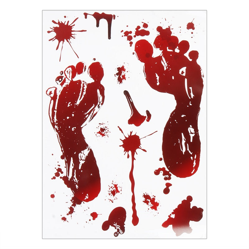 Halloween Decoration Bloody Handprint stickers